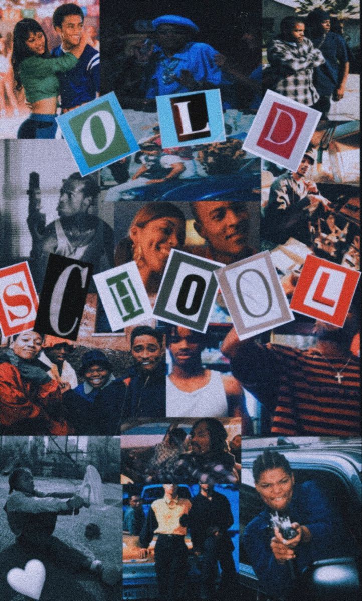 Old school hip hop collage wallpaper I made for my phone - School