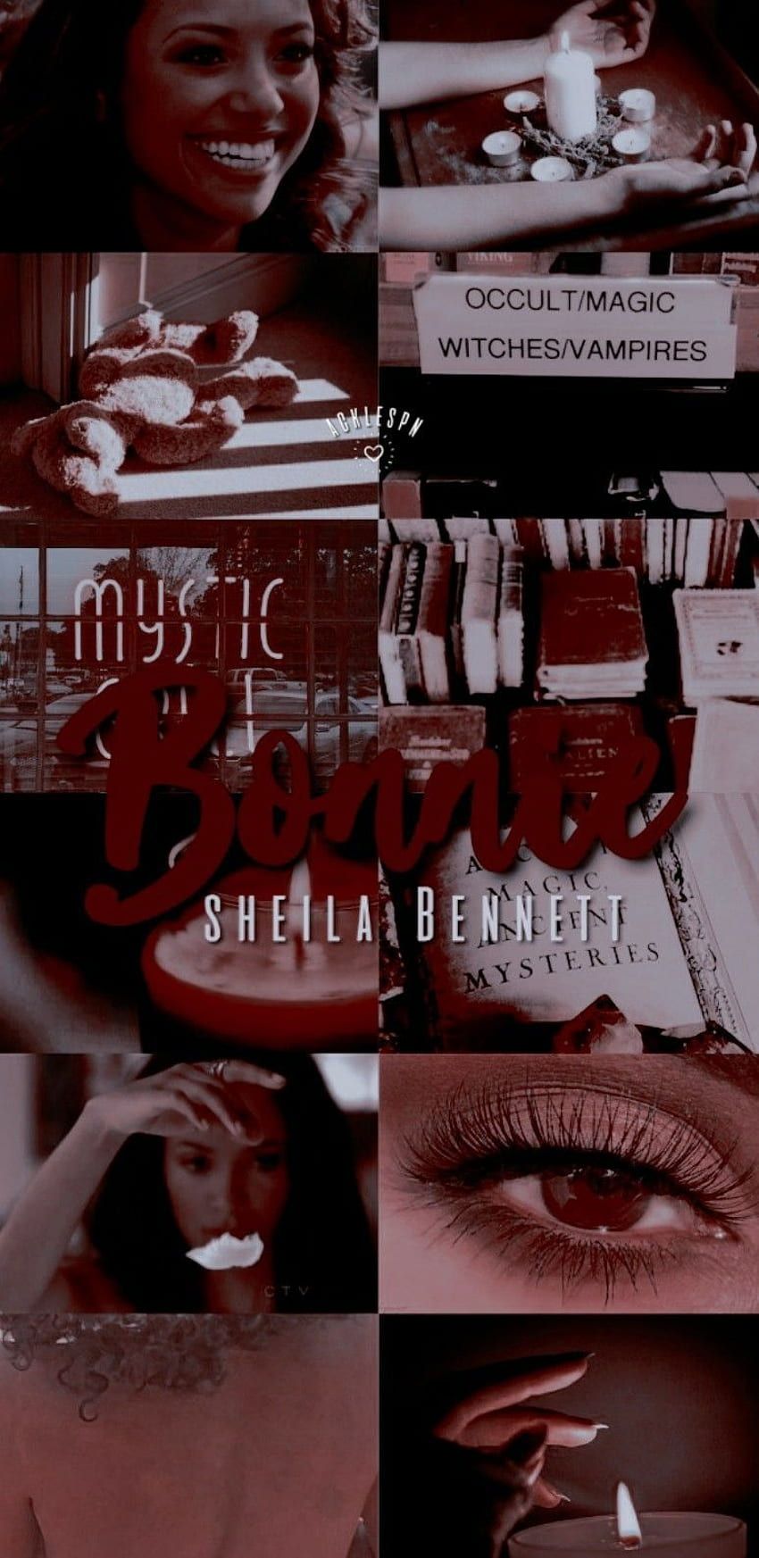 Aesthetic collage for the book series Mystic Beauty by Sheila Bennett - Vampire