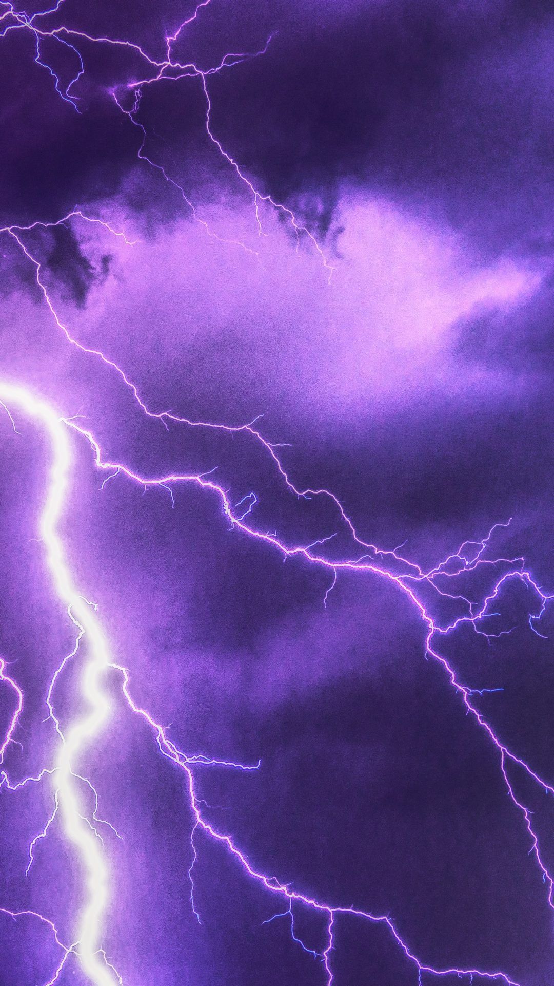 Lightning in the purple sky wallpaper 1080x1920 - Lightning