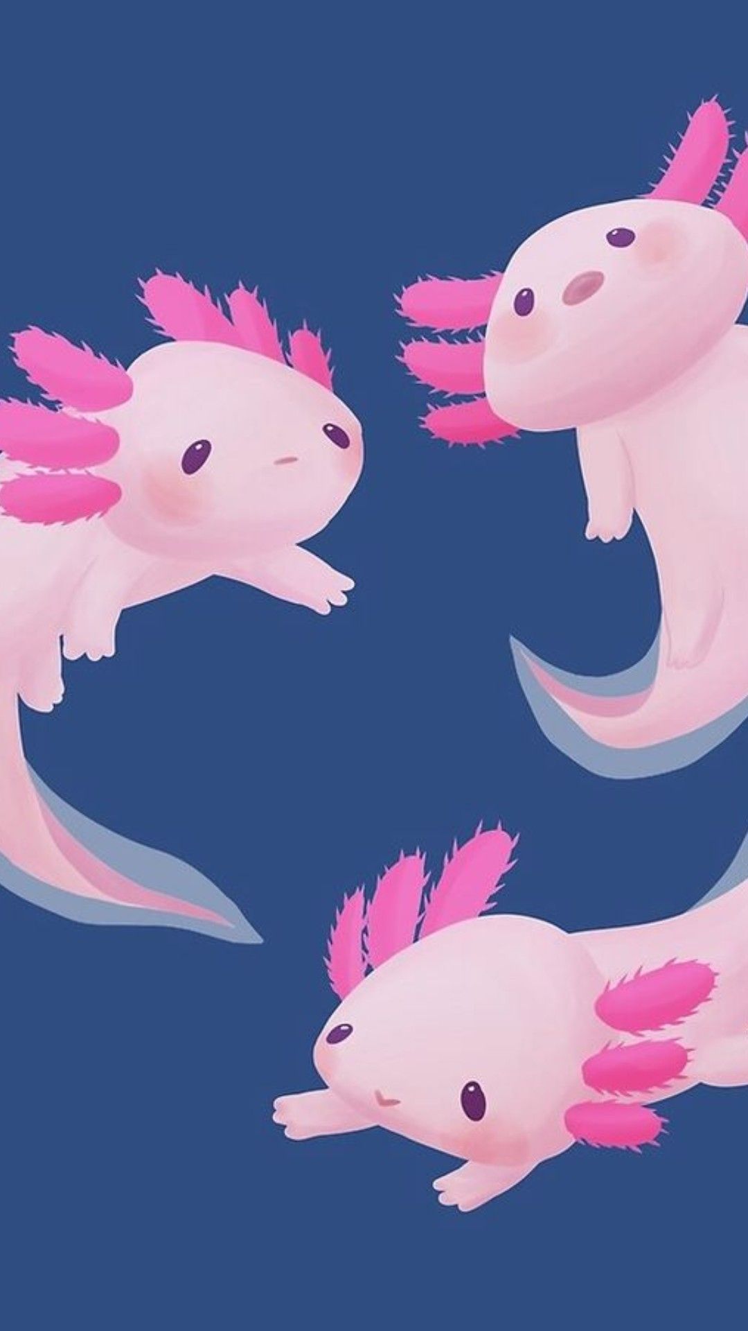 IPhone wallpaper with axolotls. - Axolotl