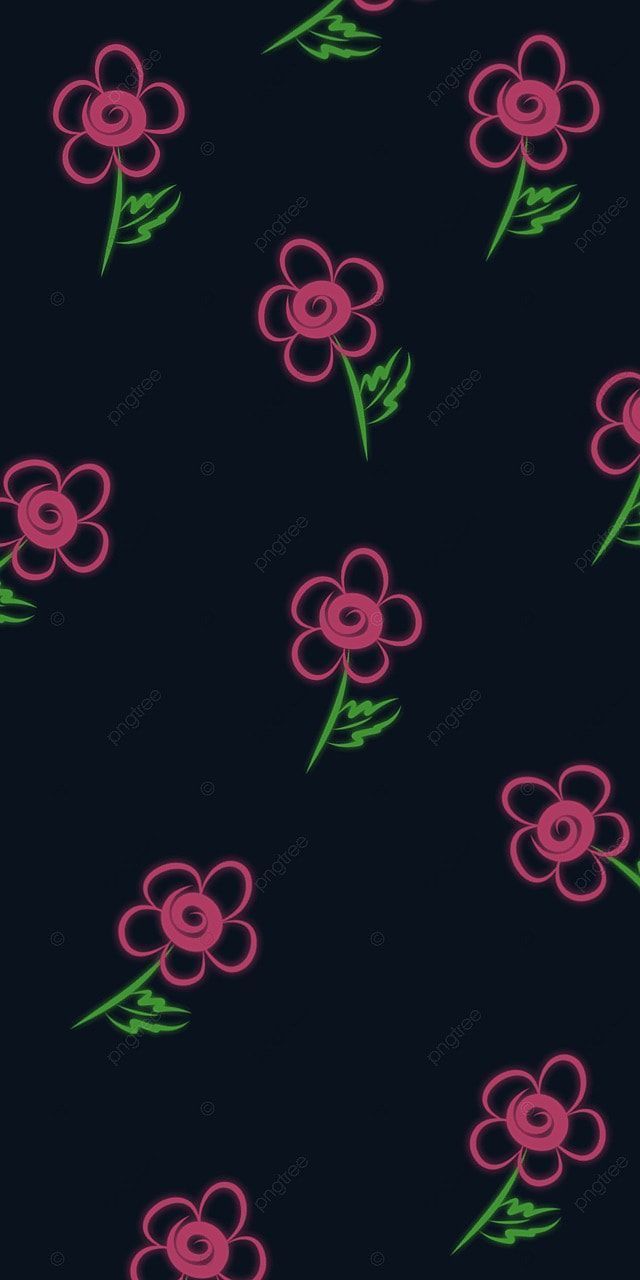 Aesthetic Wallpaper Neon Red Rose Flower Background Wallpaper Image For Free Download