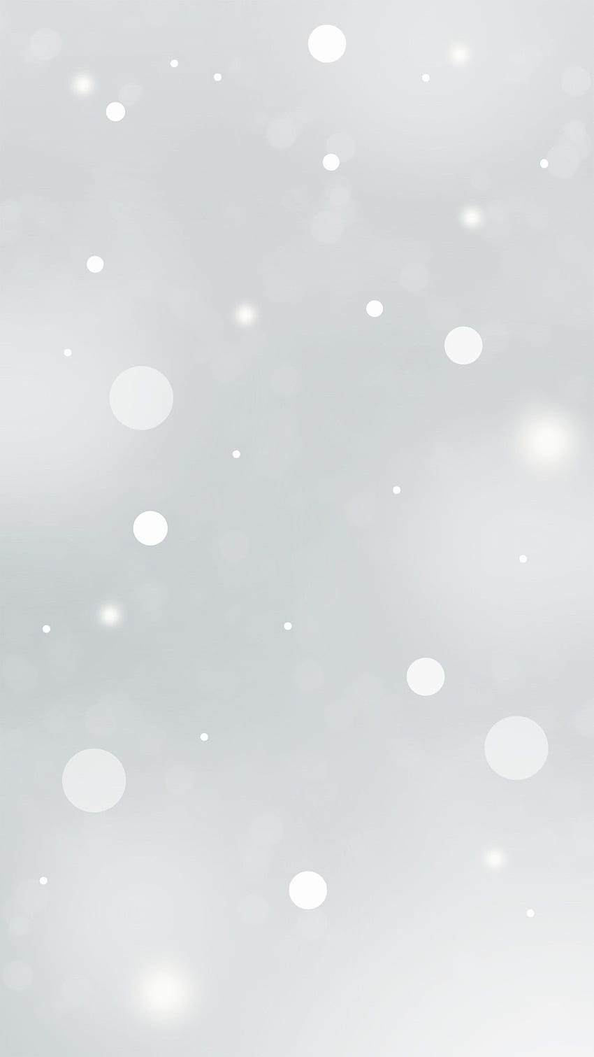 A silver background with white dots and bokeh lights - White Christmas