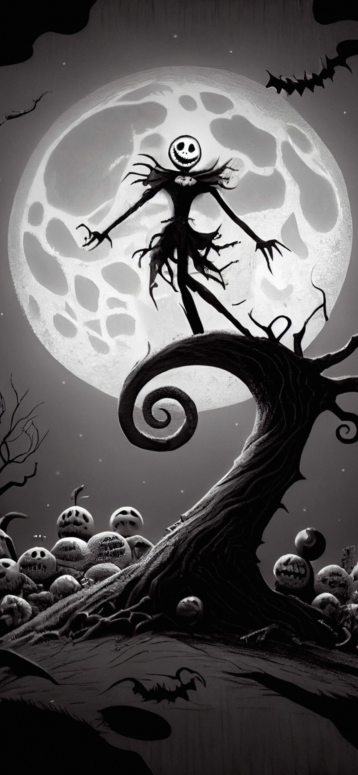 The nightmare before christmas, iPhone wallpaper - White Christmas