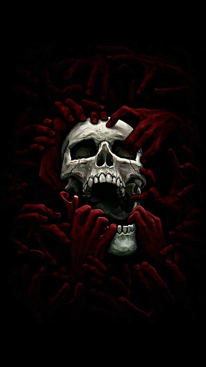 Black Skull iPhone, black skeleton HD phone wallpaper