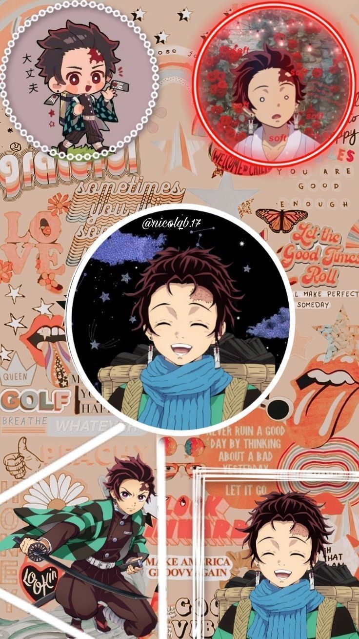 Tanjiro Kamado Collage Wallpaper