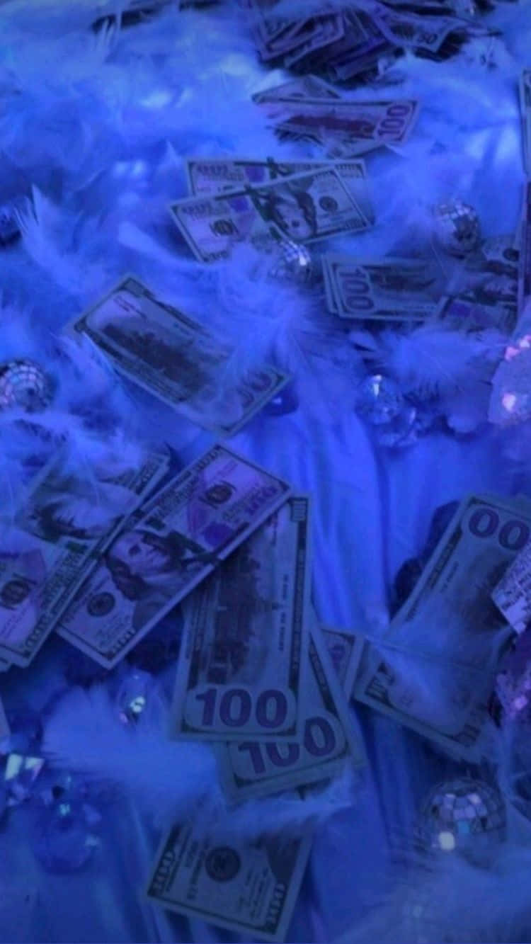 Download Girly Money Blue Light Wallpaper