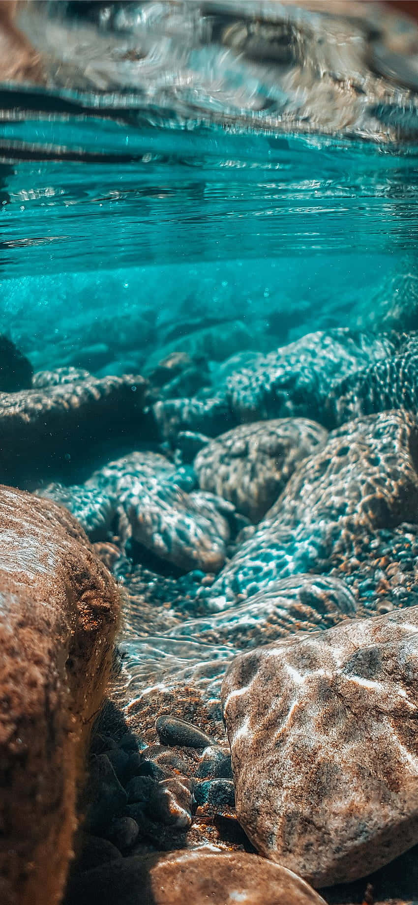 Download Underwater Rocks And Water Wallpaper