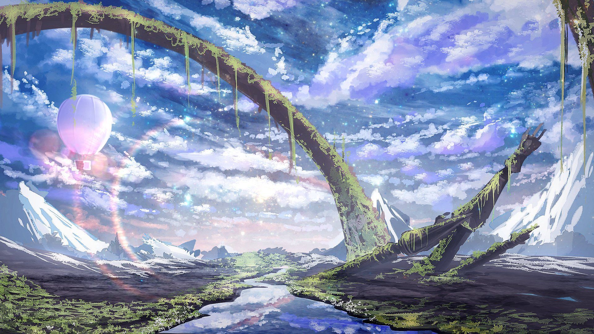 Aesthetic Anime Scenery HD Wallpaper
