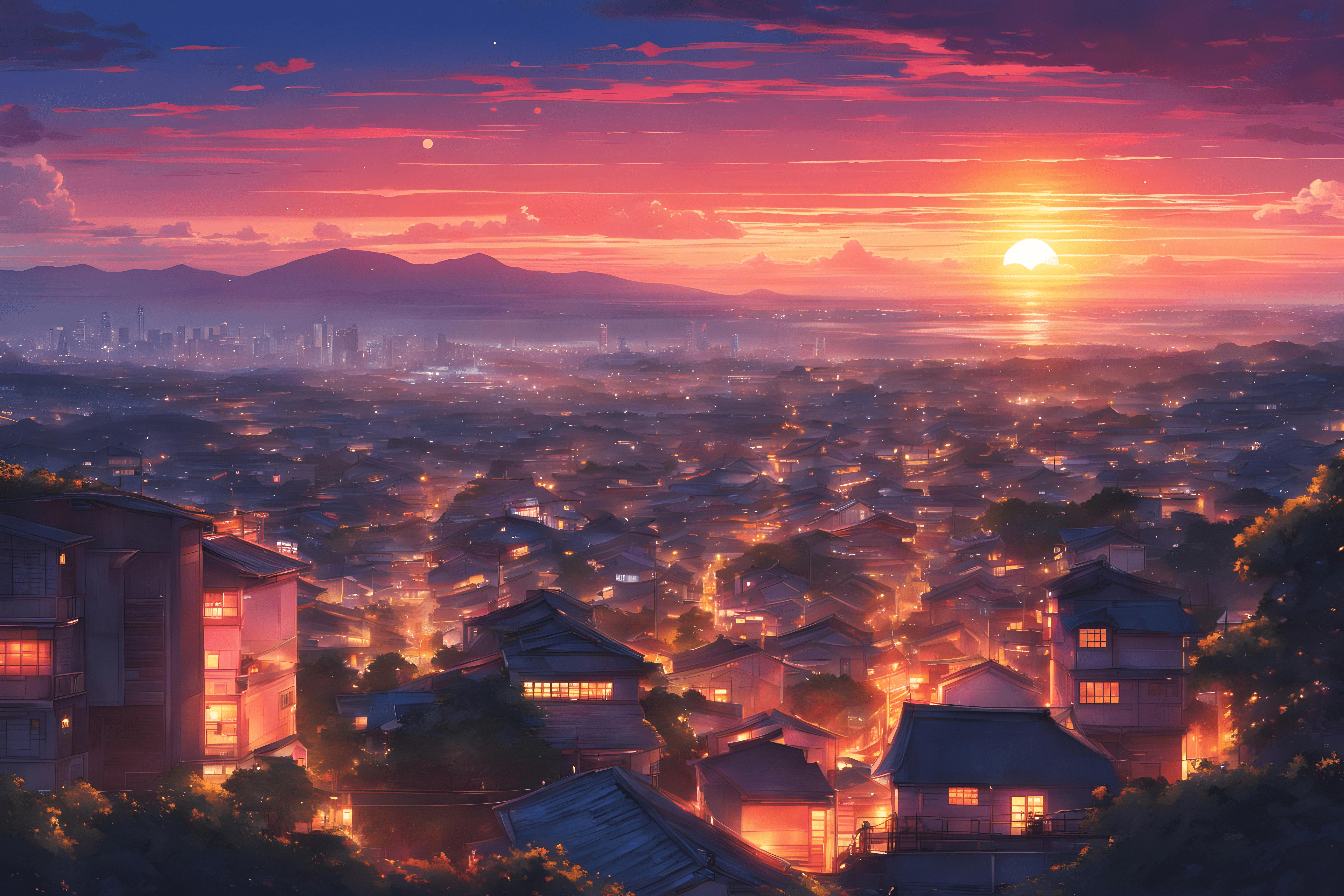 Anime Sunset Aesthetic Wallpapers 180 Images 
