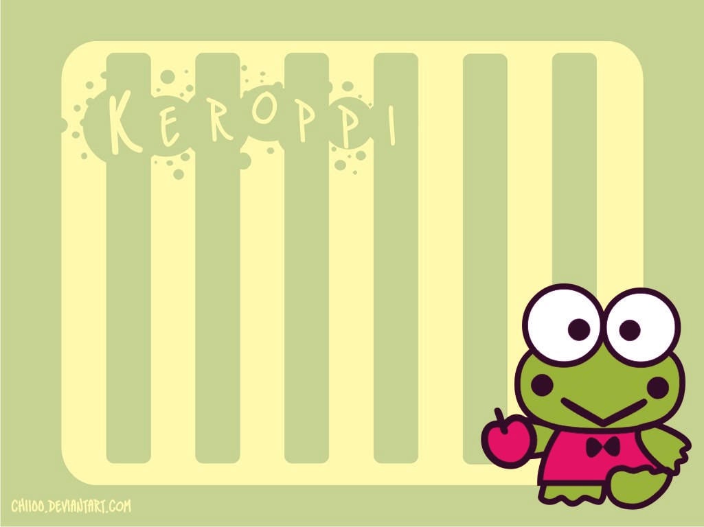 A wallpaper of Keroppi, the cute green frog from Sanrio. - Keroppi