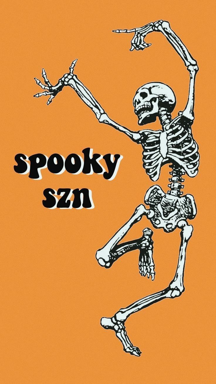 Aesthetic Halloween Skeleton Wallpaper