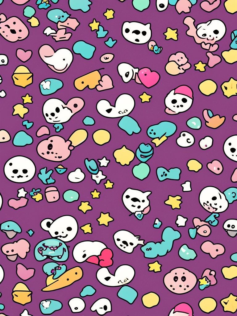 Cute pattern wallpaper for your phone or desktop computer. - Kawaii