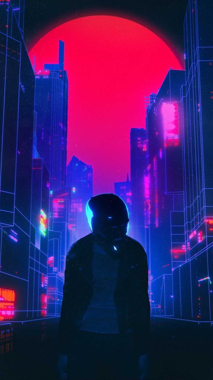 Retro Neon World iPhone Wallpaper. Cyberpunk aesthetic, Neon cyberpunk, Neon noir