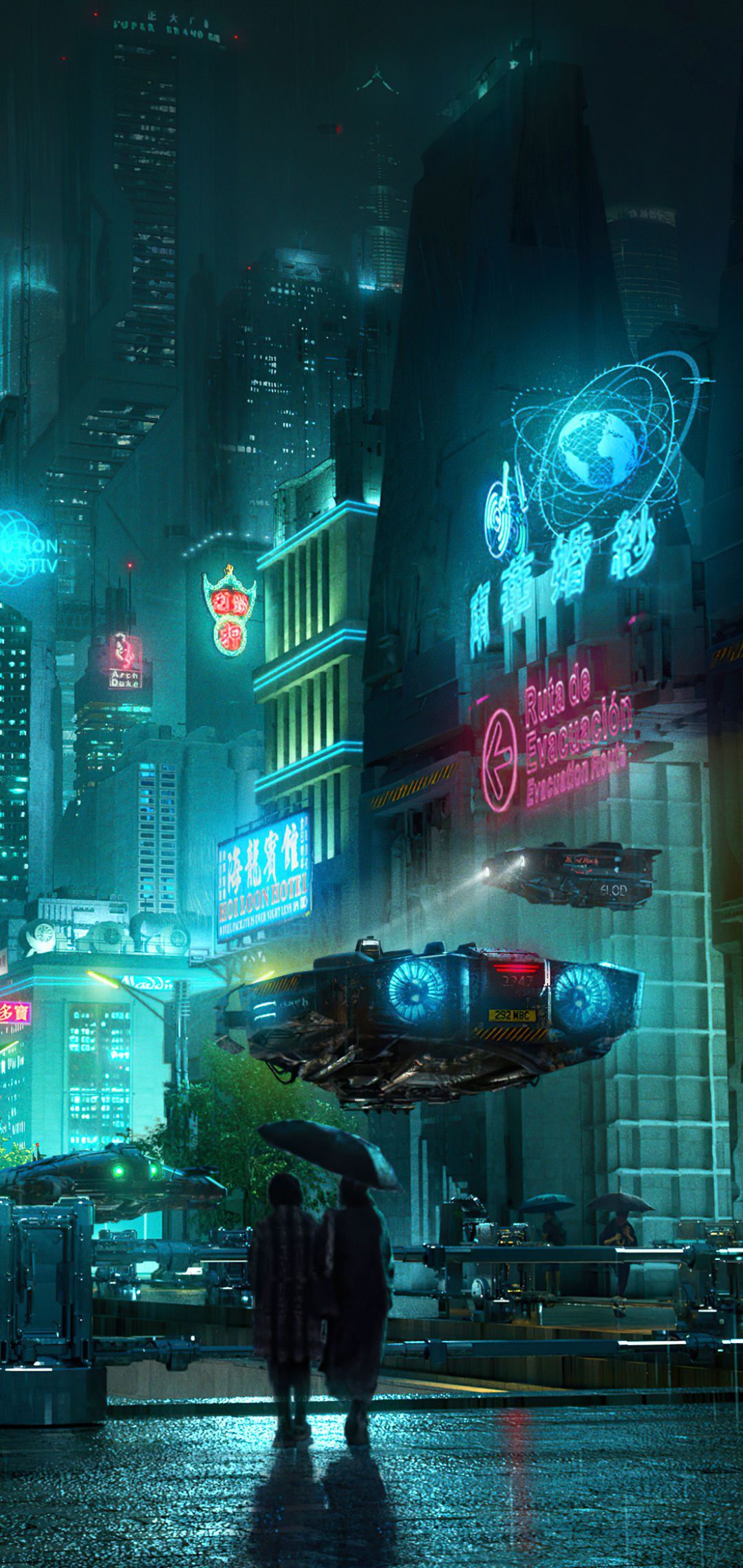 Mobile wallpaper: Night, City, Building, Cyberpunk, Sci Fi, Futuristic, 1422408 download the picture for free