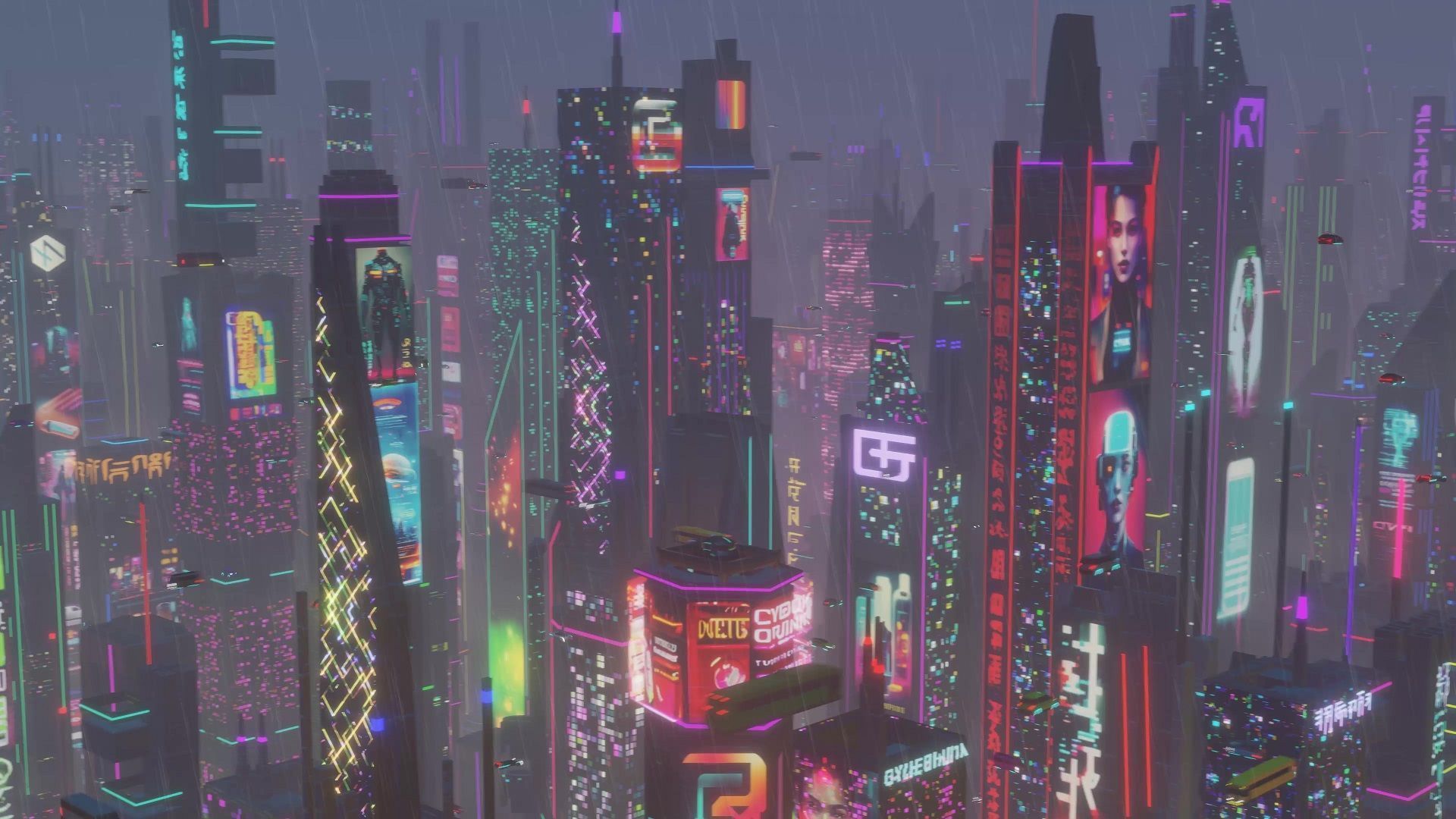 AI Cyberpunk City Live Wallpaper