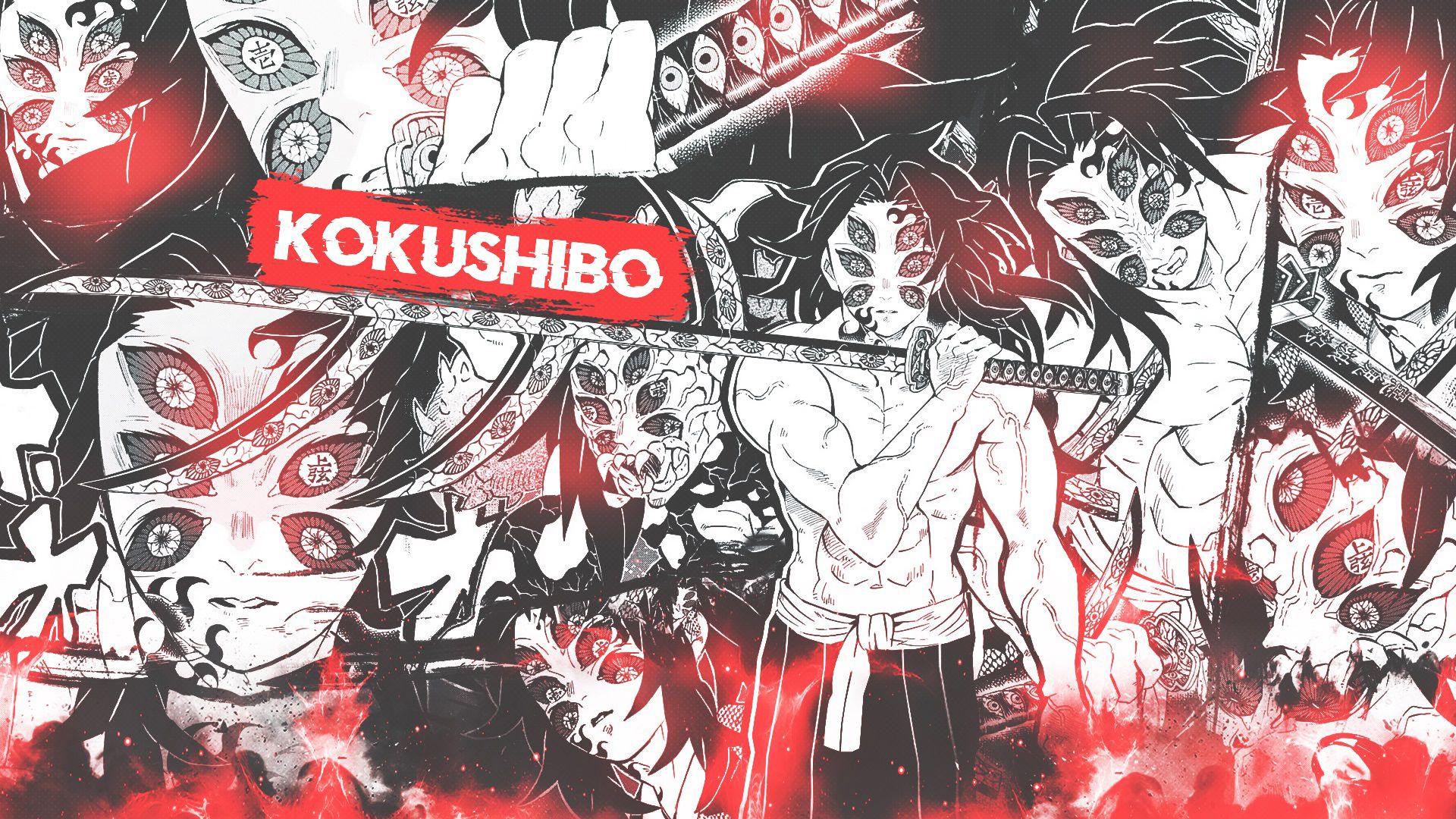Demon Slayer Kokushibou On Different Angles HD Anime Wallpaper
