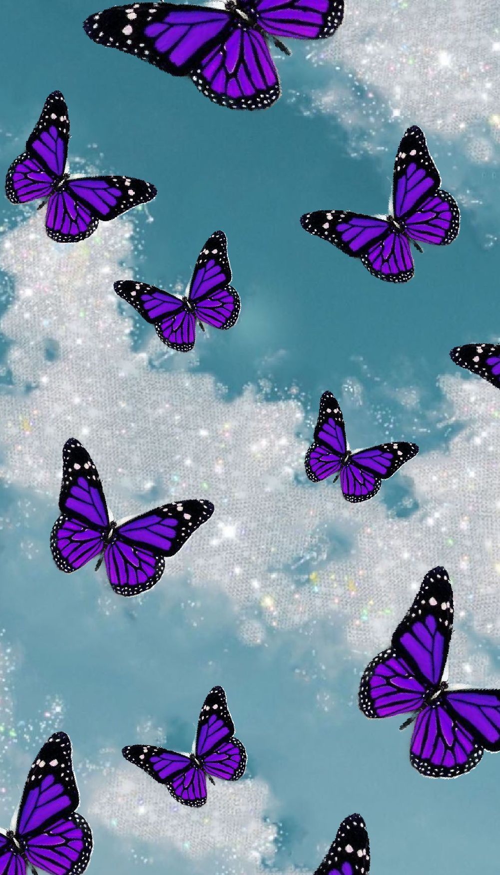 iPhone Purple Butterfly Wallpaper