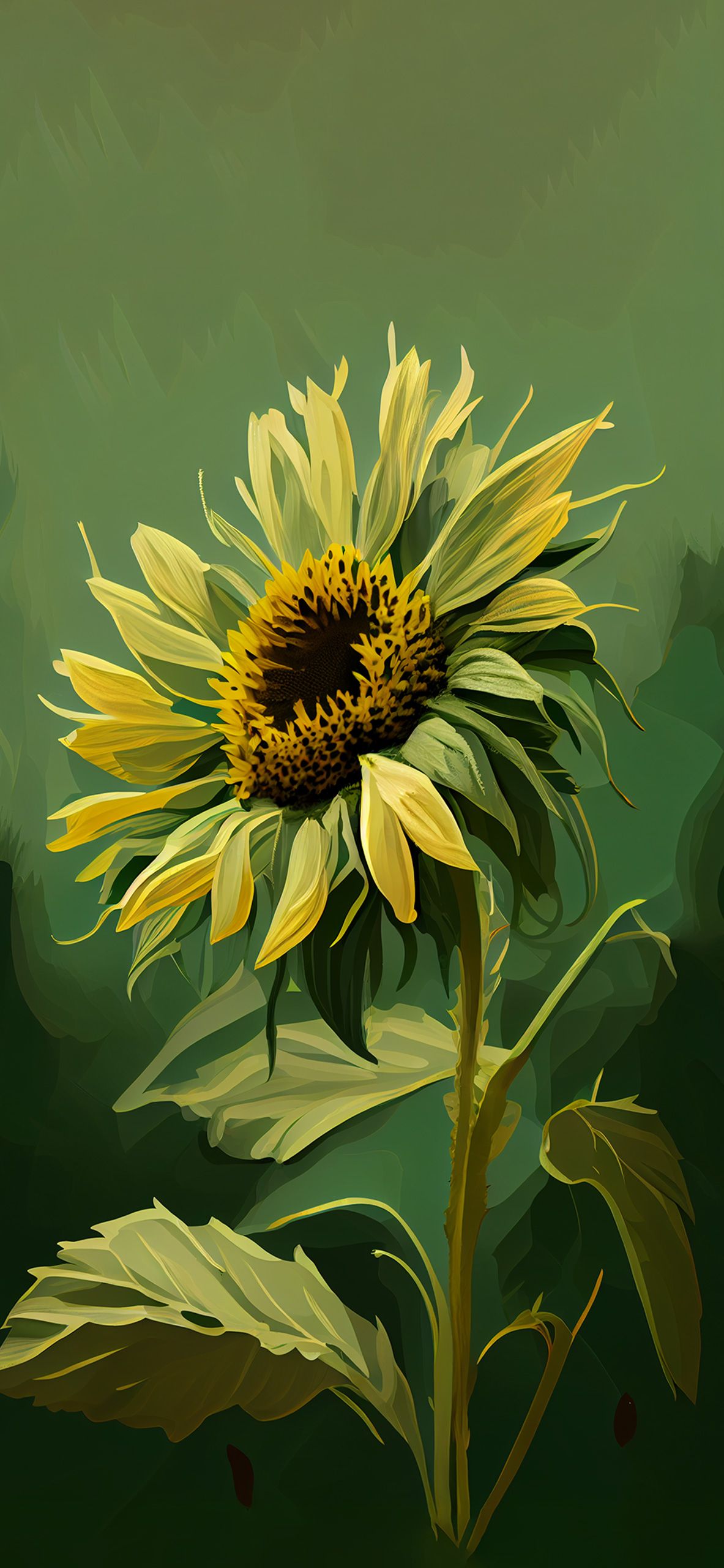 Sunflower Green Art Wallpaper Aesthetic Wallpaper