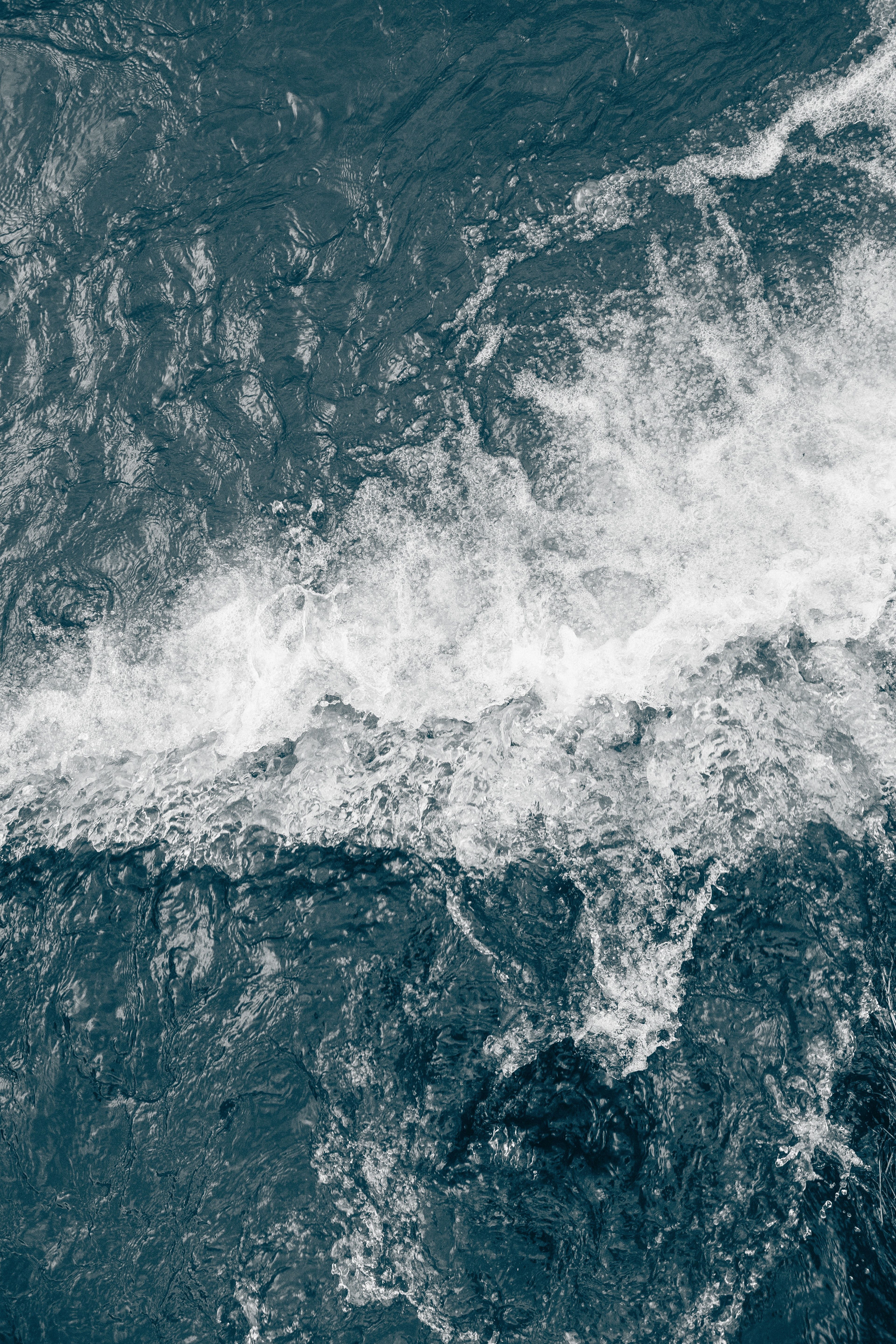 Aerial view of a river with rapids - Ocean