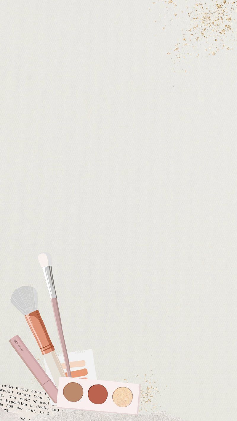 Download premium vector of Make up brushes and cosmetics on a white background - Makeup