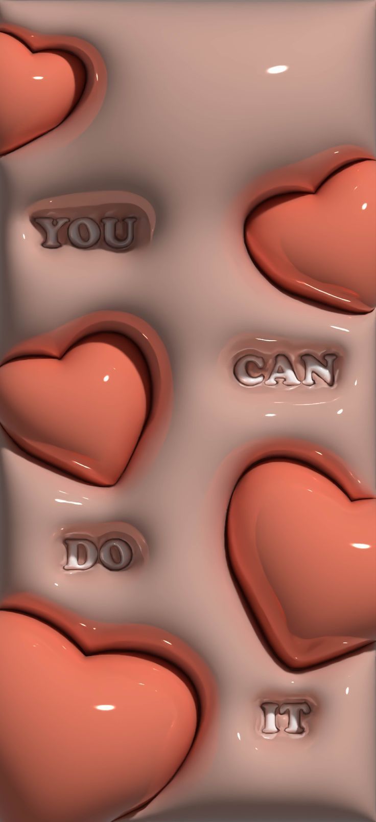 IPhone wallpaper with hearts and the words 