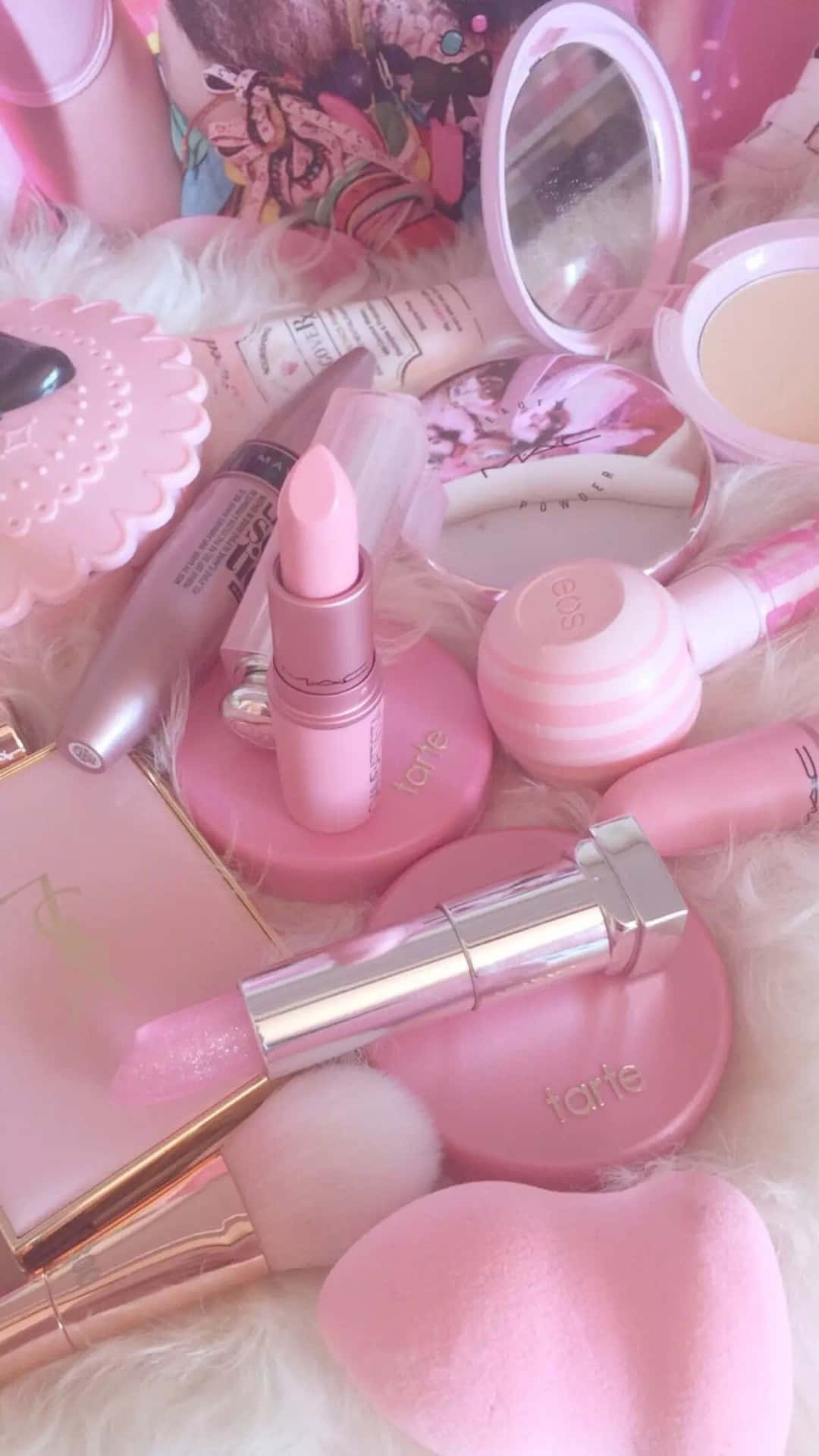 Download Dazzling Pink Makeup Aesthetic Wallpaper