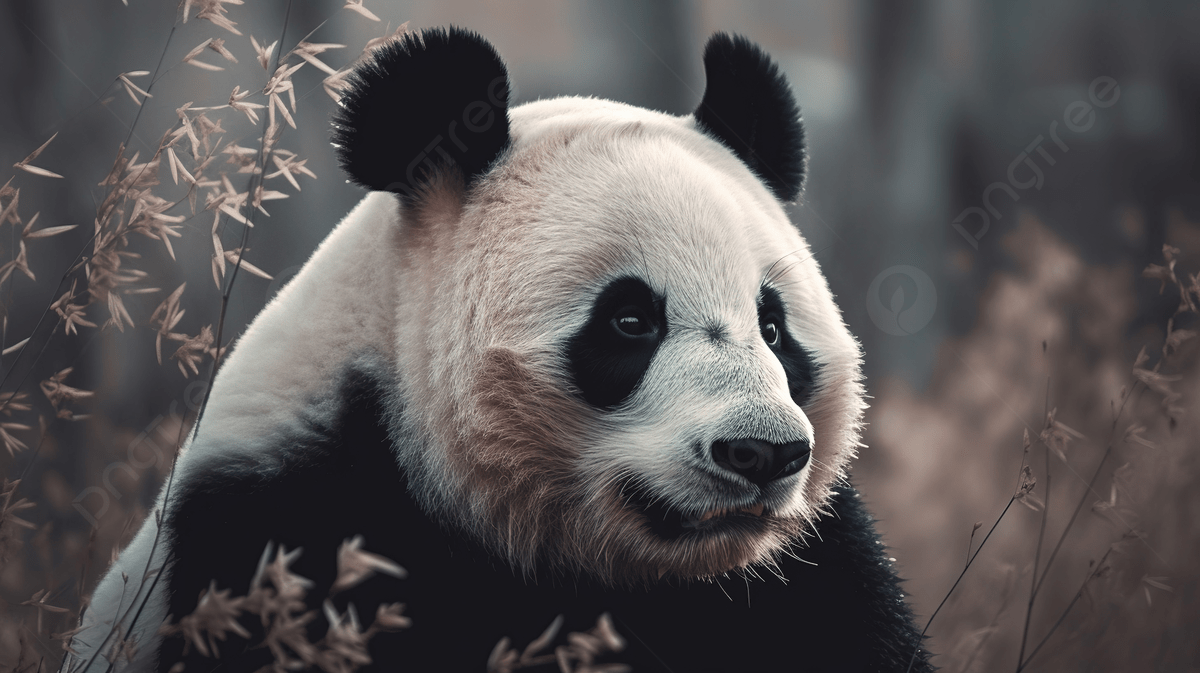 Panda Bear Is Looking Out Of The Forest Background, Aesthetic Panda Picture Background Image And Wallpaper for Free Download