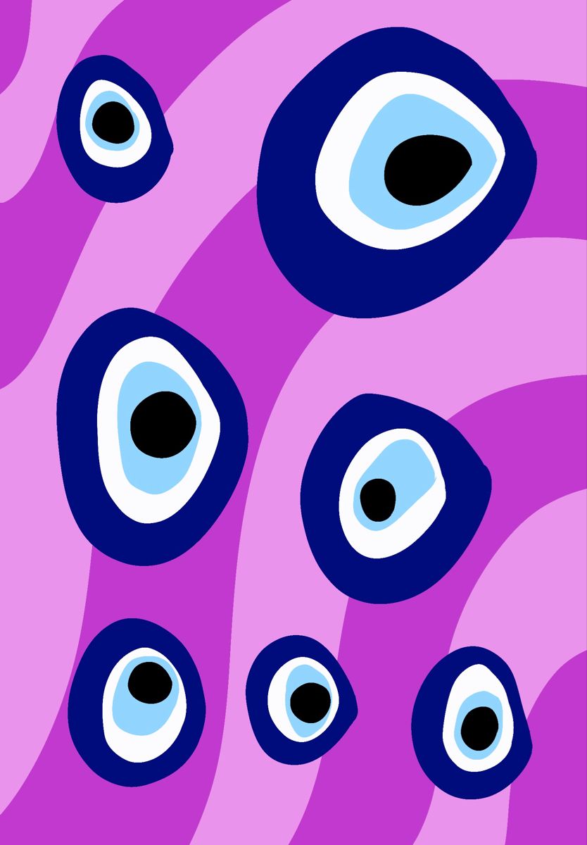 Evil Eye Pink Wallpaper