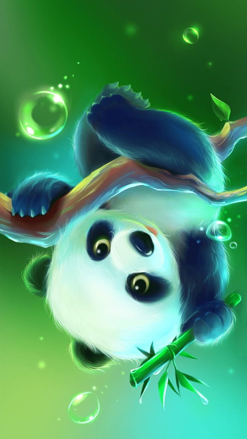 Panda, cartoon, HD phone wallpaper