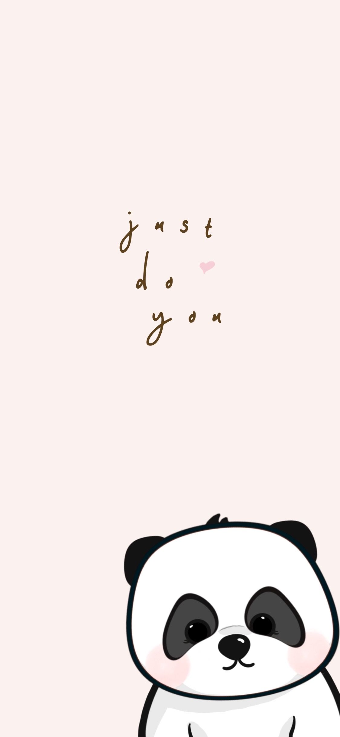 FREE Cute Motivational Wallpaper. Panda illustration, Cute mobile wallpaper, Panda wallpaper iphone