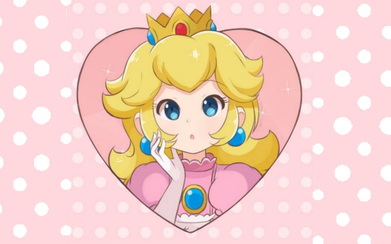 Nintendo Princess Peach pink aesthetic Desktop Wallpaper. Super princess peach, Peach mario, Super mario art