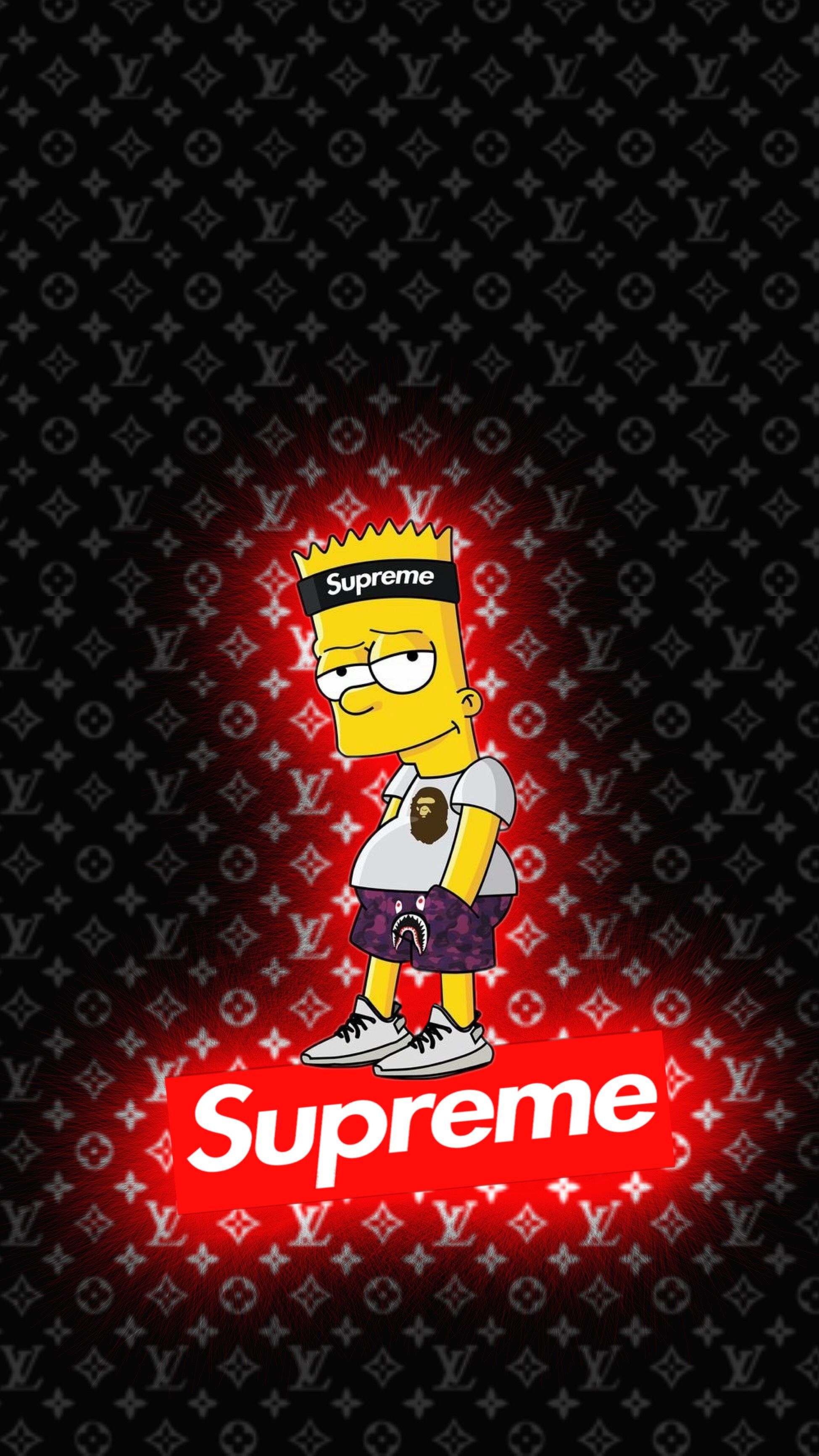 Aesthetic Lockscreen / Wallpaper : Bart Simpson. Supreme iphone wallpaper, Hypebeast iphone wallpaper, Wallpaper iphone neon