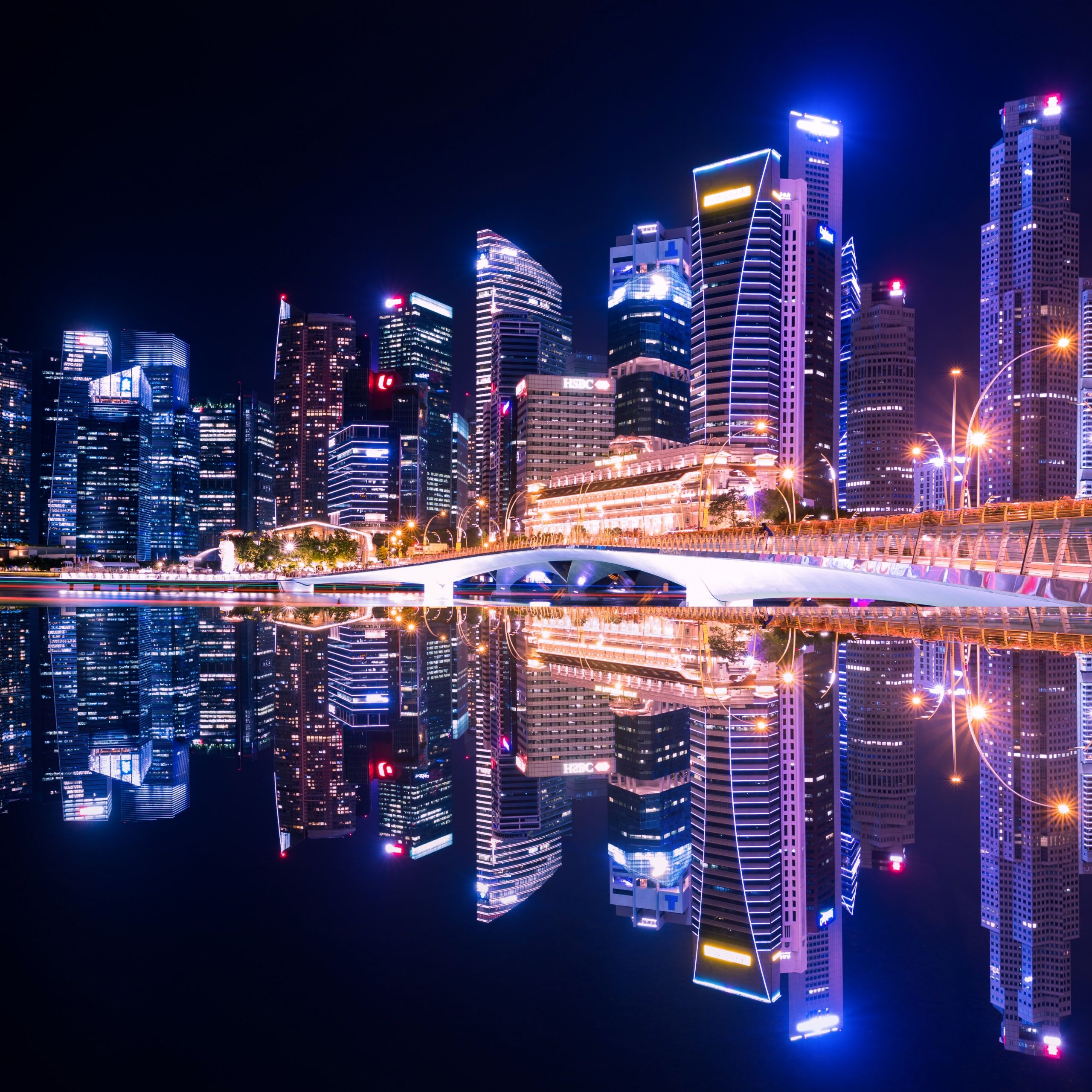 Singapore Wallpaper 4K, City Skyline, Skyscrapers