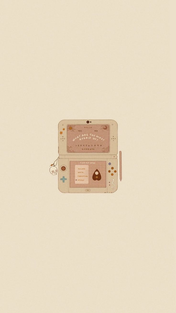 A minimalist illustration of a Nintendo 3DS with a heart on the bottom screen - Nintendo