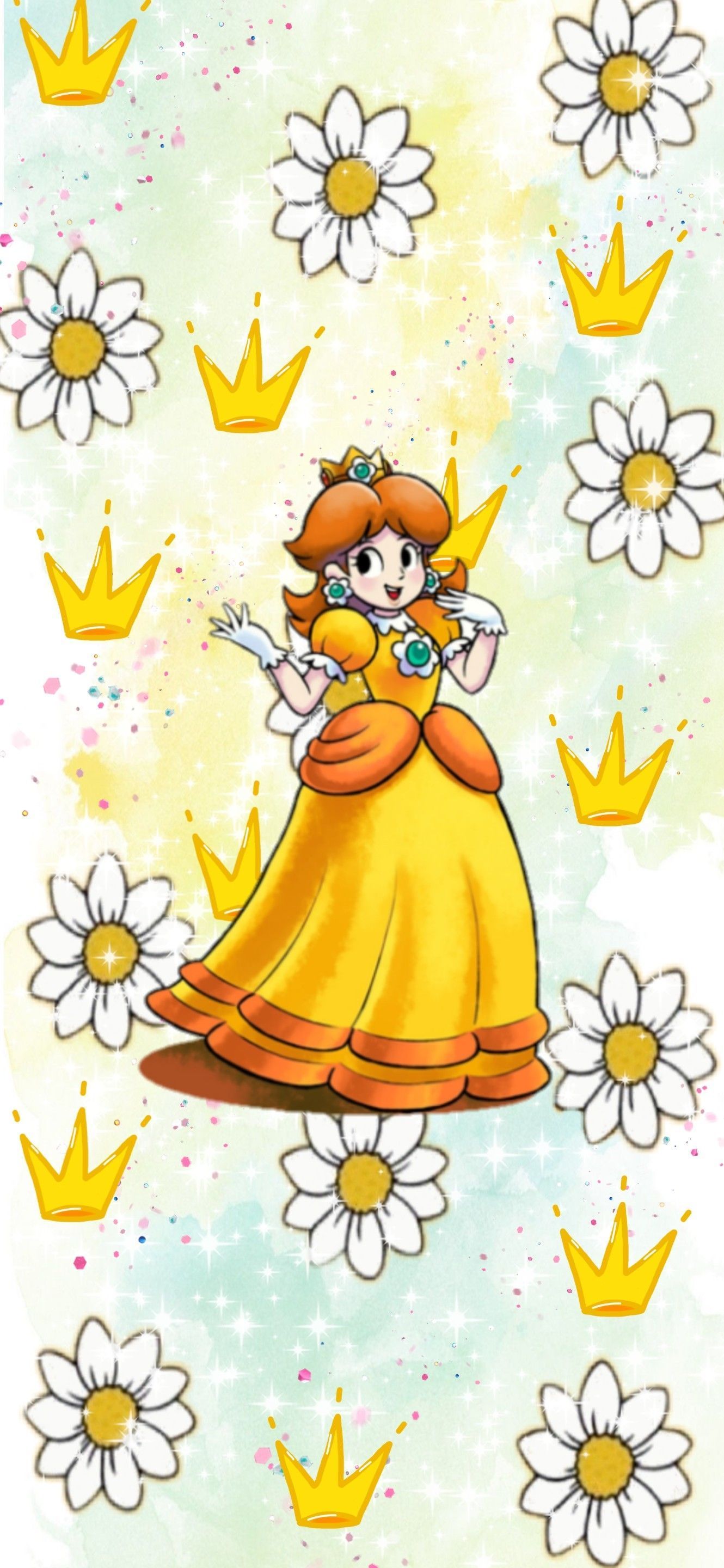 Nintendo Princess Daisy yellow aesthetic Phone Wallpaper. Daisy drawing, Princess daisy, Daisy wallpaper