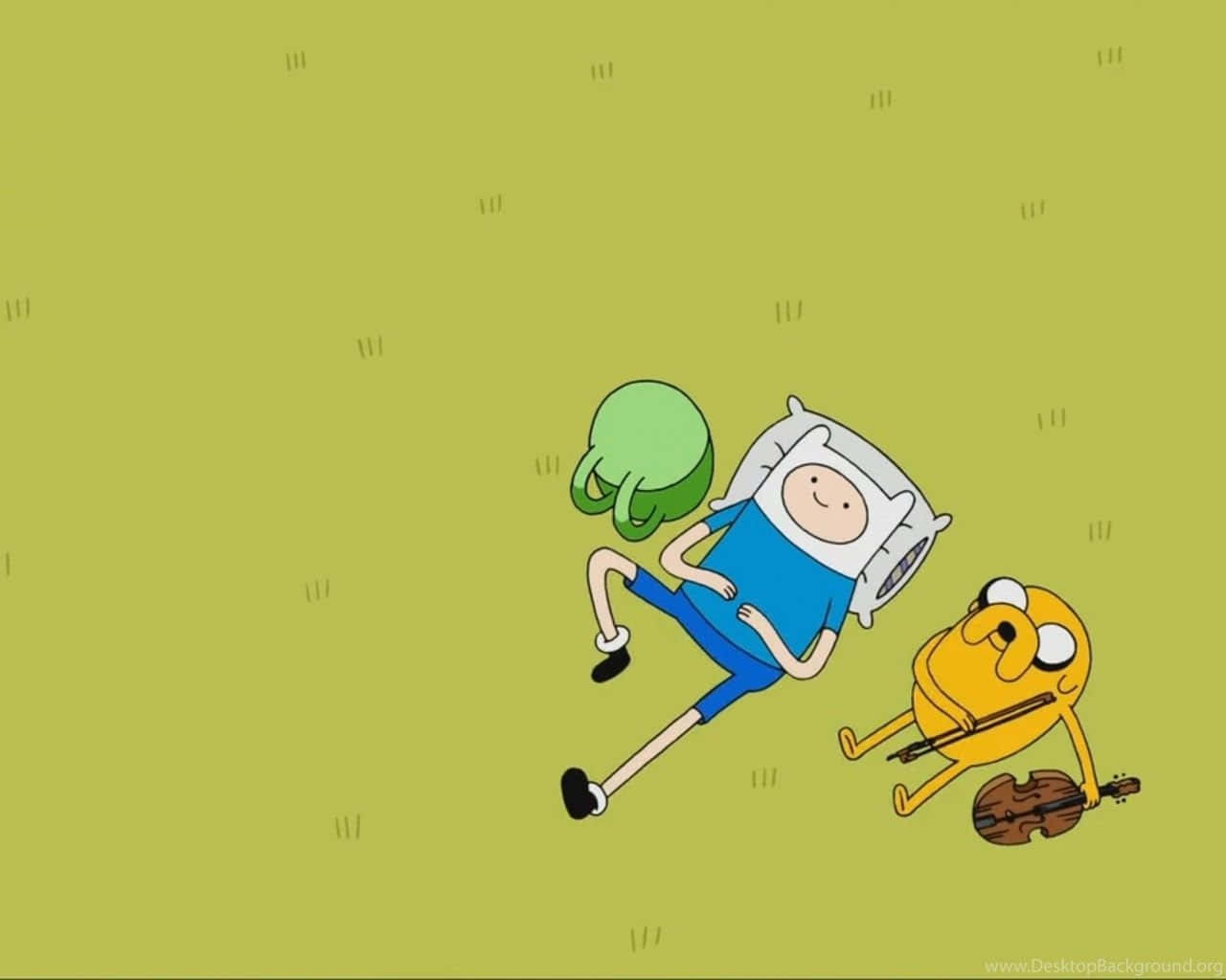 Finn and Jake are the stars of Adventure Time, a popular animated TV show. - 1280x1024