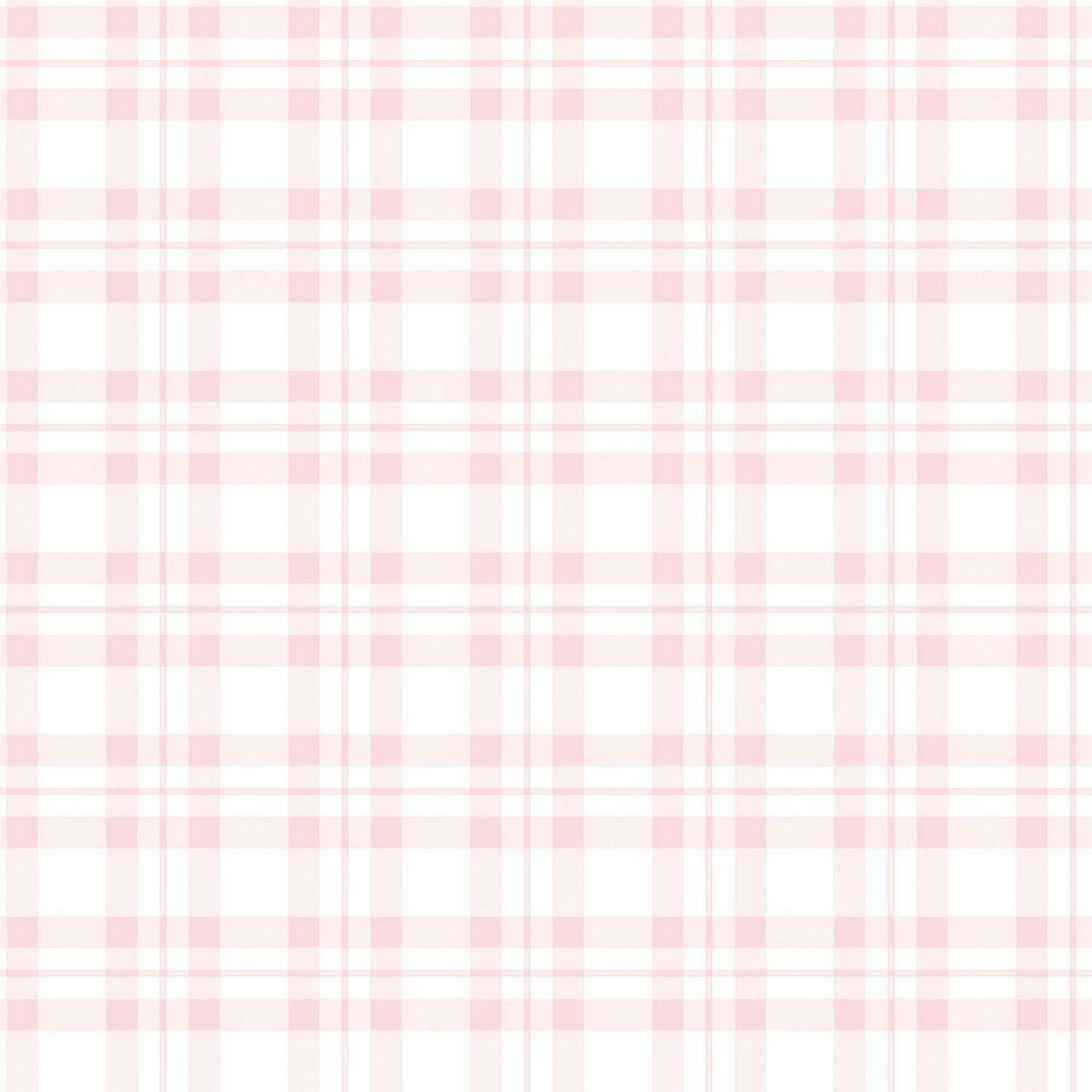 A baby pink wallpaper with a tartan design - Checkered