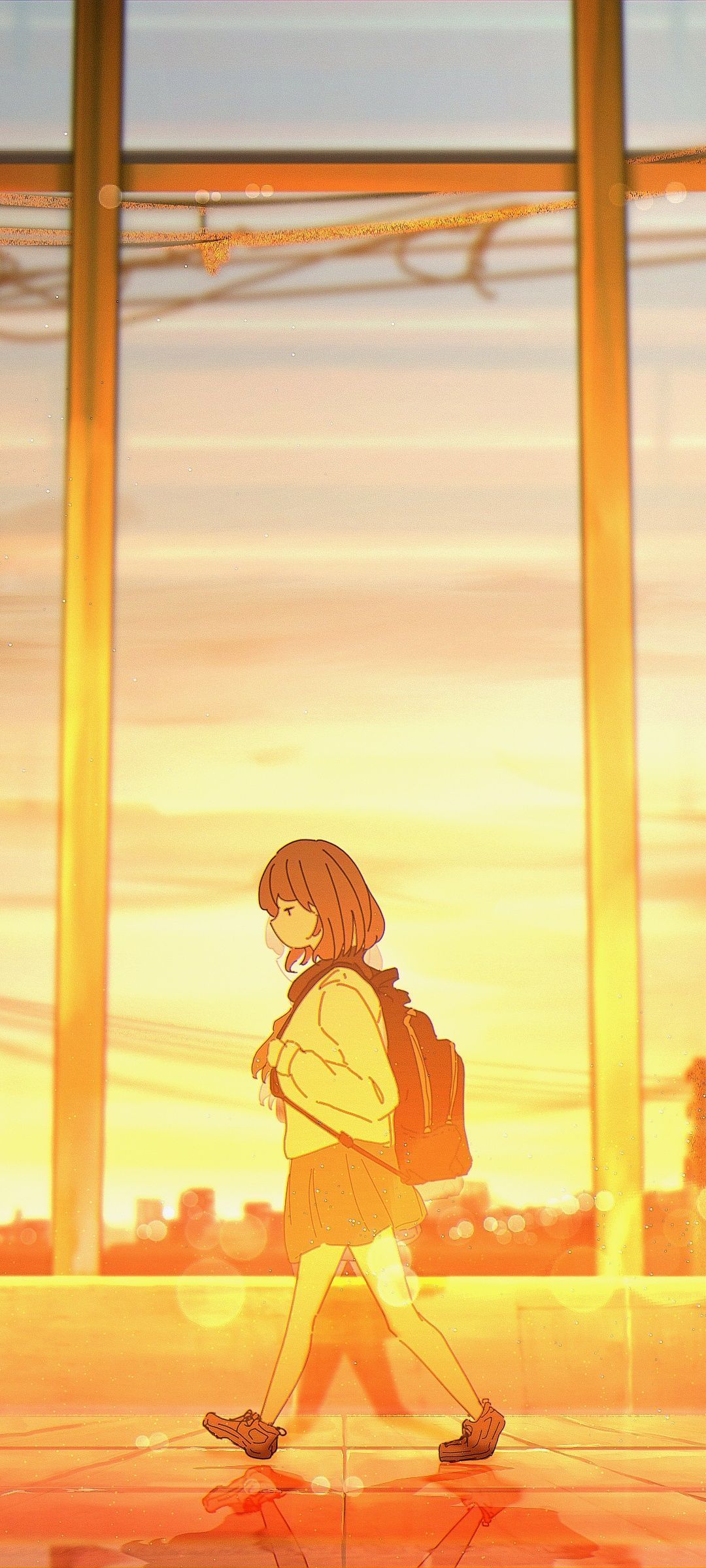 Wallpaper / Anime Original Phone Wallpaper, Sunset, 1080x2400 free download