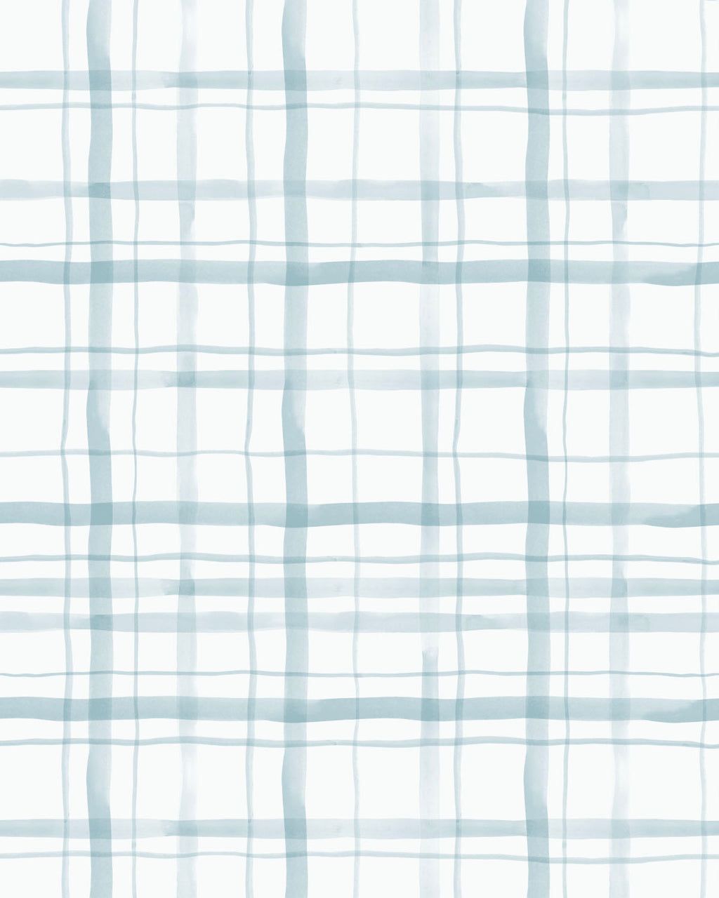 Product image for Blue Watercolor Plaid Crib Skirt Single-Pleat - Checkered