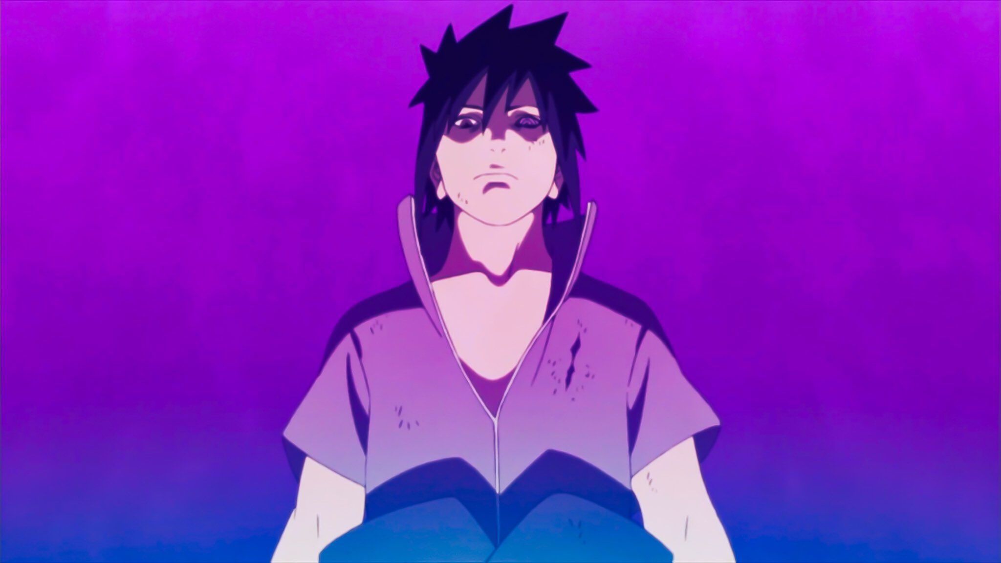 Sasuke with a hood on his head - Sasuke Uchiha