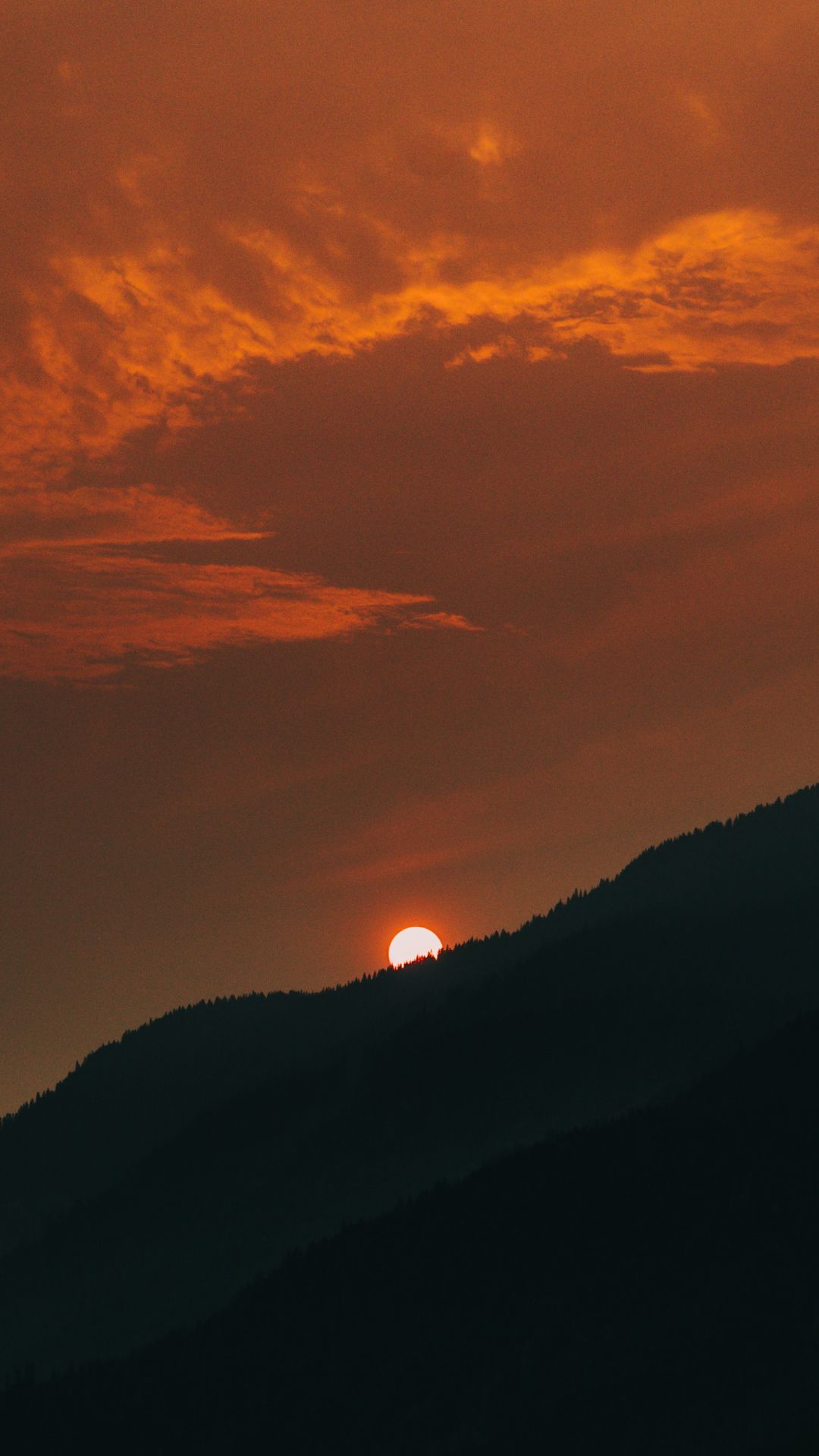 Sunset, Sun, Orange iPhone Wallpaper