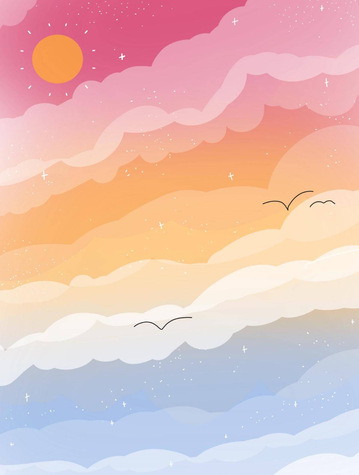 Download Pansexual Pastel Sky Art Wallpaper
