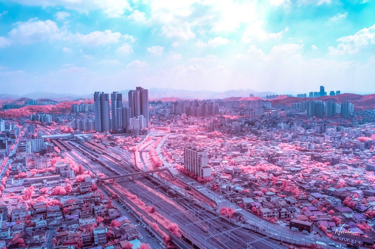 Infrared drone photography #southkorea