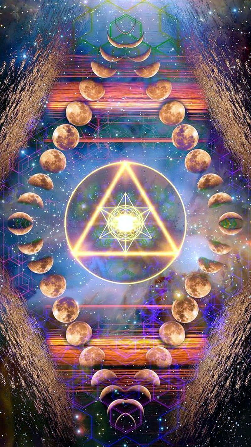 The moon phases and sacred geometry - Spiritual