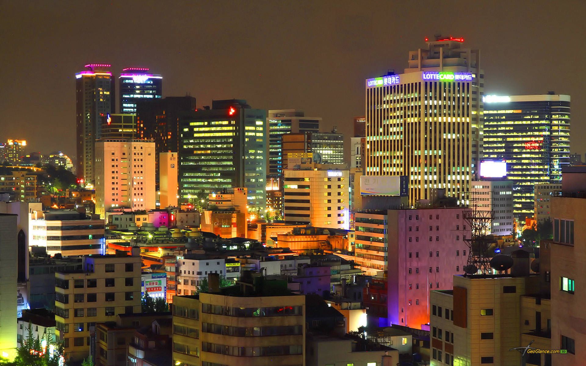 A night view of the Seoul skyline, South Korea - Seoul