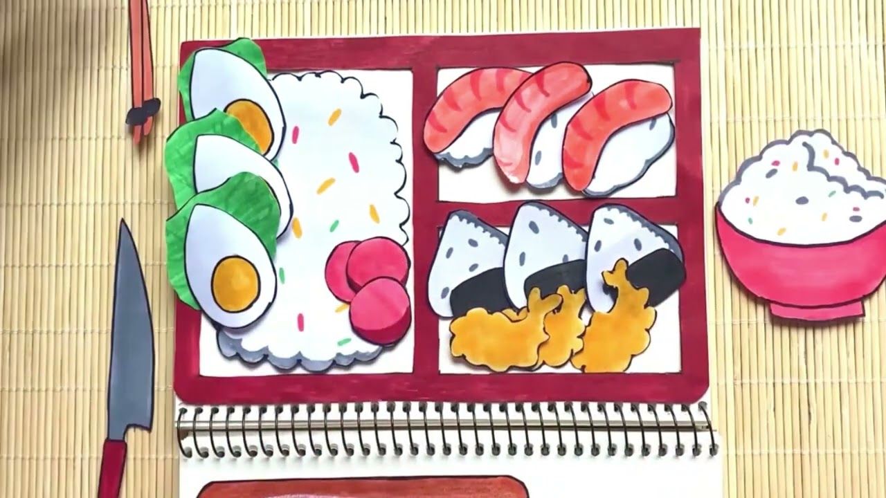 How to draw a Sushi - Easy step by step drawing for kids - Sushi