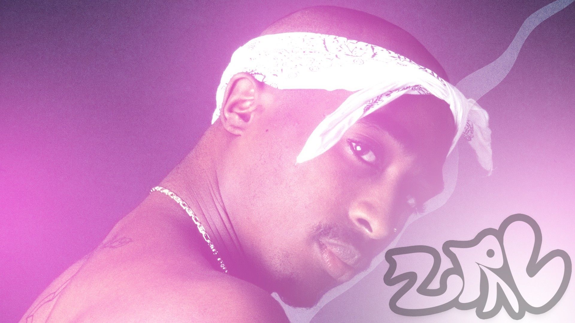 2Pac Tupac In A Pink Background HD Music Wallpaper