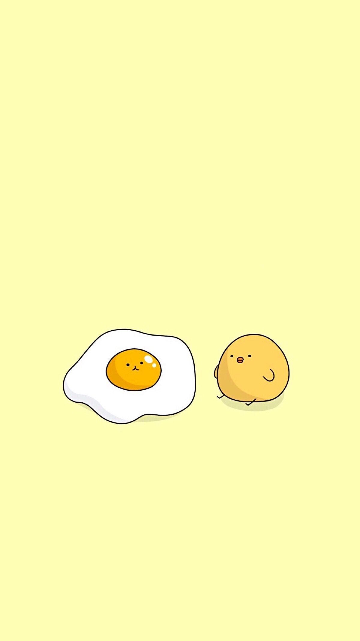 IPhone wallpaper of a fried egg and a potato - Egg, Gudetama