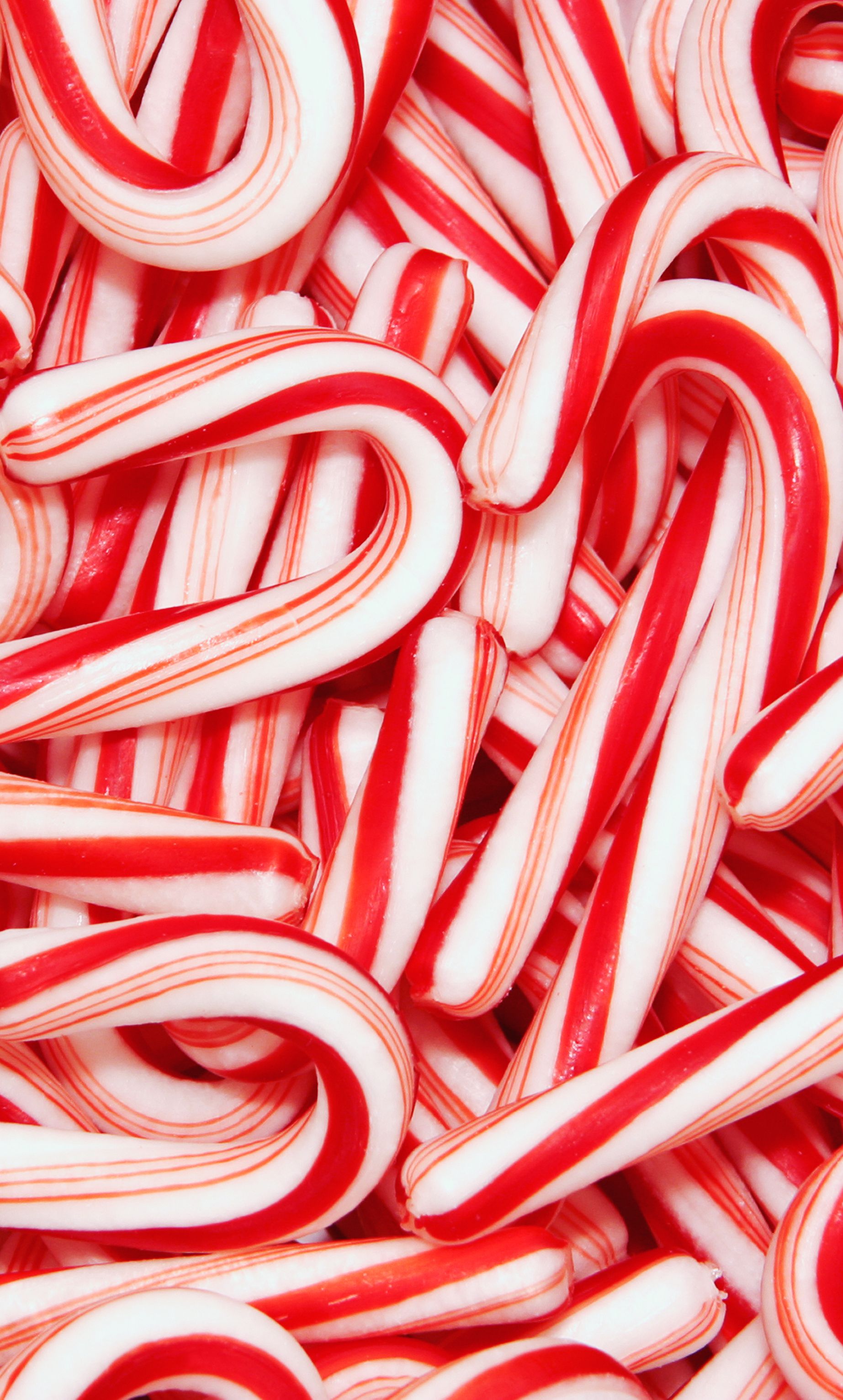 A pile of red and white candy canes - Candy cane