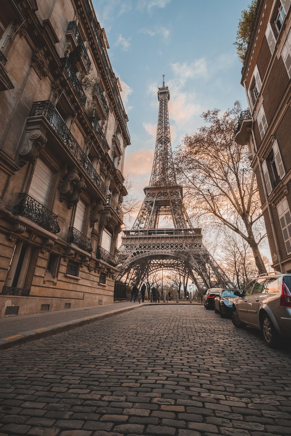 A street view of the Eiffel Tower in Paris, France. - Eiffel Tower